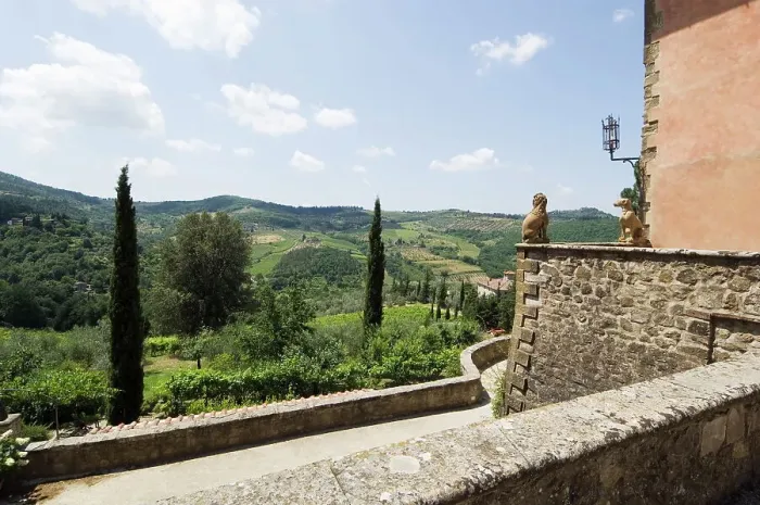 Gerahmter Druck : Die Villa Vignamaggio