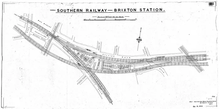 Gerahmter Druck : Brixtons Bahnhof Gerahmter Druck : Brixtons Bahnhof