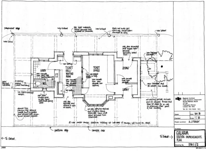 Gerahmter Druck : Kulturmuseum-Station Verbesserungsplan 1978 Gerahmter Druck : Kulturmuseum-Station Verbesserungsplan 1978