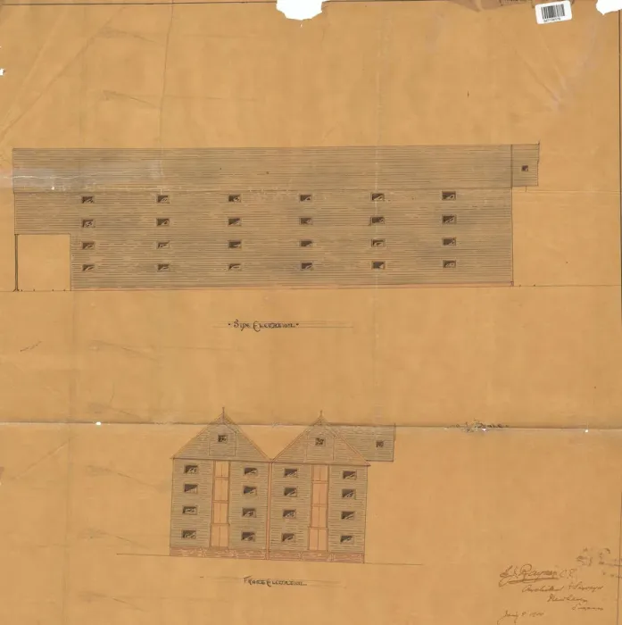 Gerahmter Druck : Neuhaven Seiten- und Vorderansicht 1900 Gerahmter Druck : Neuhaven Seiten- und Vorderansicht 1900