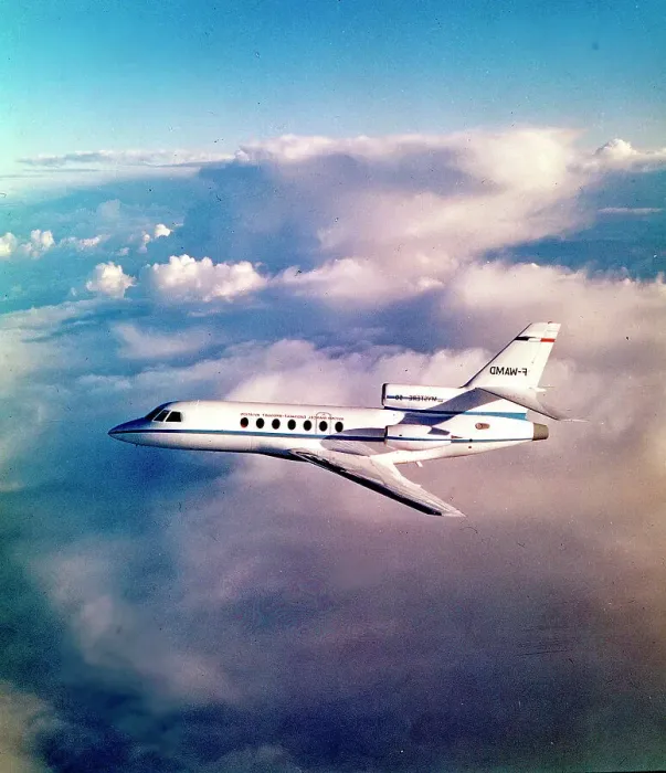 Gerahmter Druck : Dassault Falcon 50