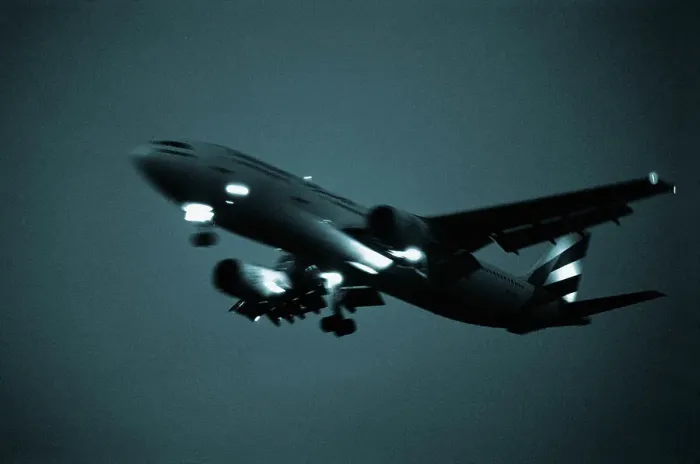 Gerahmter Druck : Flugzeug, Boeing 737-200
