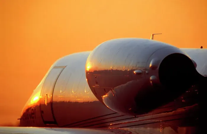 Gerahmter Druck : Lernjets am Sonnenuntergang Gerahmter Druck : Lernjets am Sonnenuntergang