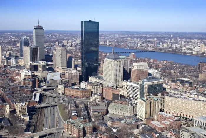 Gerahmter Druck : Hinter dem Back Bay in Boston Gerahmter Druck : Hinter dem Back Bay in Boston