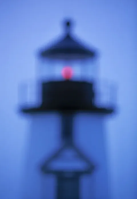 Gerahmter Druck : Branttöpfel Leuchtturm
