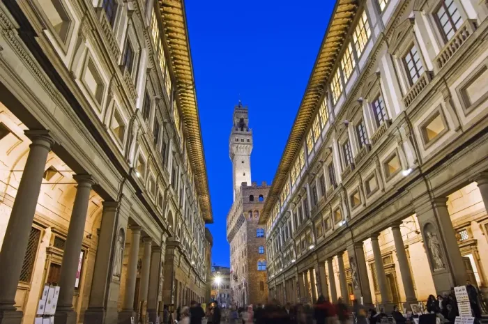 Gerahmter Druck : Piazza der Uffizien Gerahmter Druck : Piazza der Uffizien