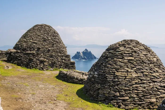 Gerahmter Druck : Skellig Michael (Großer Skrell), Inseln von Skelligen, Grafschaft Kerry im Munster-Provinzland Irlands