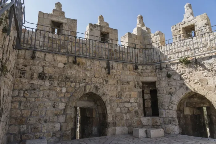 Gerahmter Druck : Der Gipfel der Damaskus-Tor im Jerusalem
