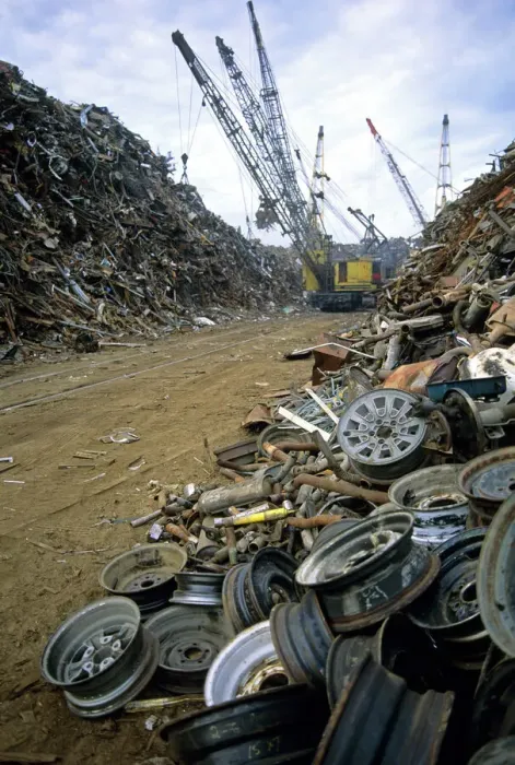 Gerahmter Druck : Müllstahlrecycling Gerahmter Druck : Müllstahlrecycling