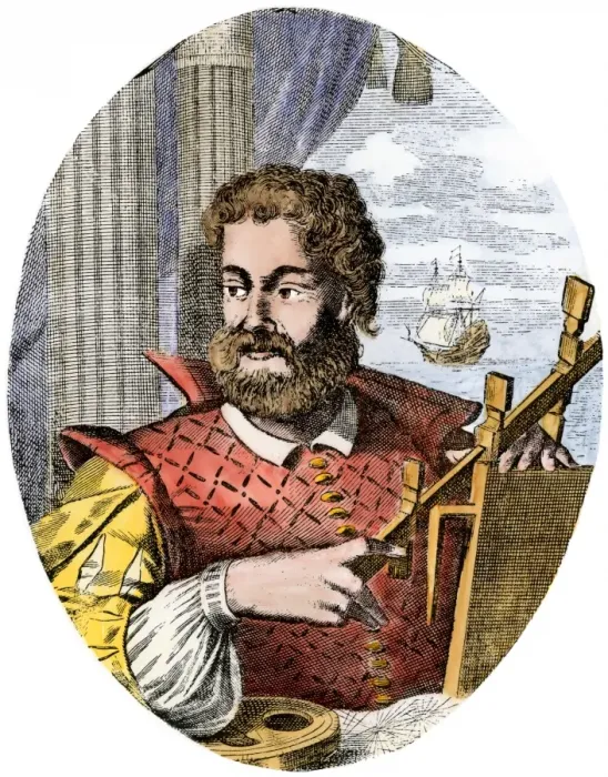 Gerahmter Druck : Porträt von Christopher Kolumbus Gerahmter Druck : Porträt von Christopher Kolumbus