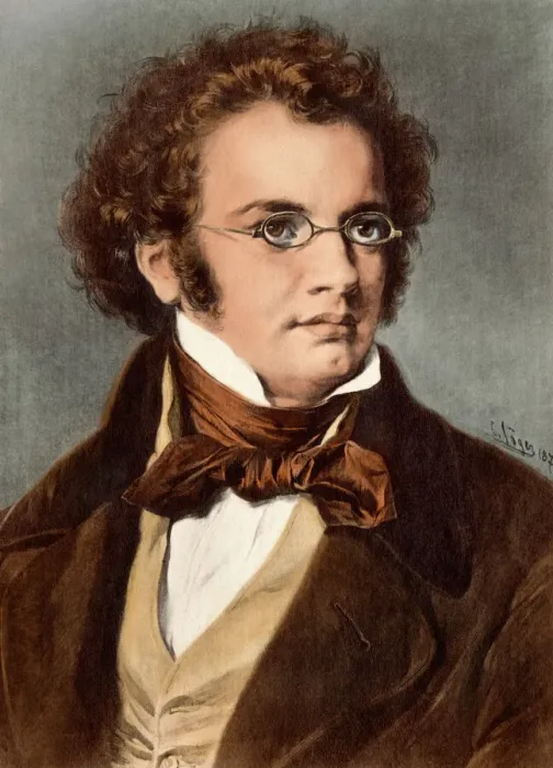 Gerahmter Druck : Schubert. Porträt des Komponisten Franz Schubert Digitale Farbphotographie eines Gemäldes Gerahmter Druck : Schubert. Porträt des Komponisten Franz Schubert Digitale Farbphotographie eines Gemäldes