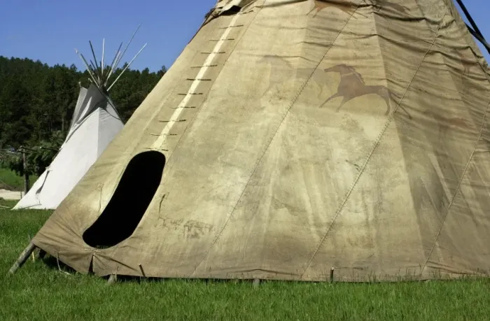 Gerahmter Druck : Sious-Teepee