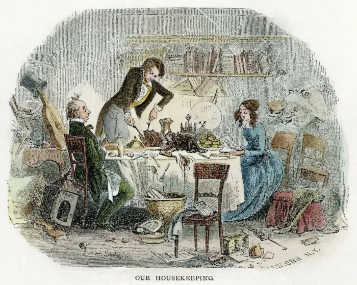 Gerahmter Druck : DICKENS, DAVID KOPFERSCHLAFEN. Gerahmter Druck : DICKENS, DAVID KOPFERSCHLAFEN.