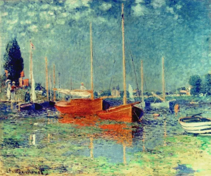 Gerahmter Druck : CLAUD MONET: ARGENTEUIL. Öl auf Leinwand Gerahmter Druck : CLAUD MONET: ARGENTEUIL. Öl auf Leinwand
