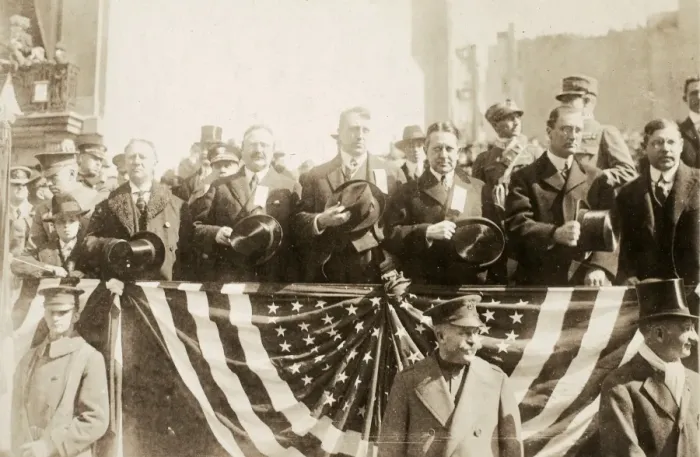 Gerahmter Druck : ALFRED E. SMITH; um 1920 Alfert E.Smith  /  Johann Friedrich Hyland Mayor von New York: 1918 - 25