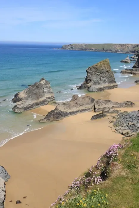 Gerahmter Druck : Die Bedruthan Steps Gerahmter Druck : Die Bedruthan Steps