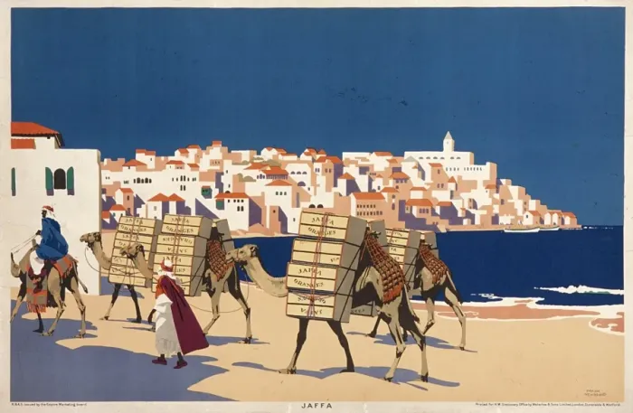 Verwaltete Rechte : Plakat mit Blick auf Jaffa Verwaltete Rechte : Plakat mit Blick auf Jaffa
