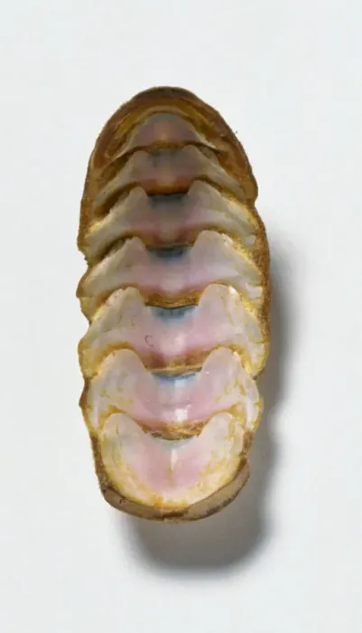 Gerahmter Druck : Schalen des Chitons