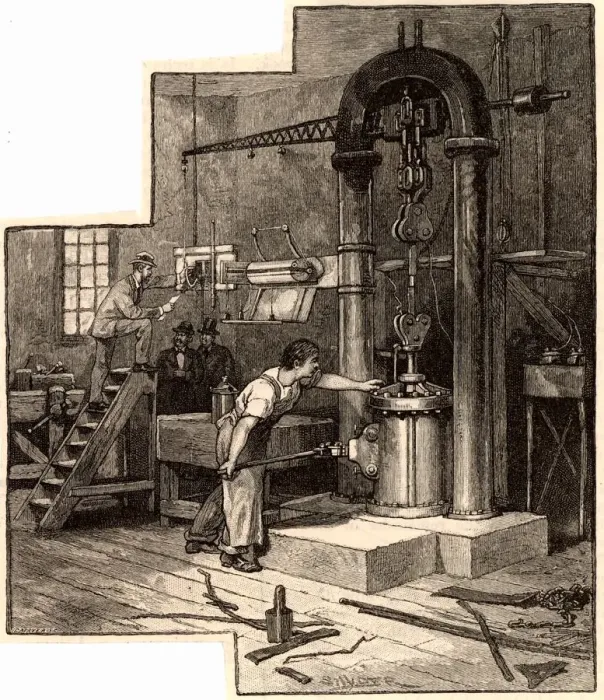 Gerahmter Druck : Brücke von Brooklyn im Bundesstaat New York in den Vereinigten Staaten wurde vom Ingenieur John Augustus Roebling entworfen und gebaut
