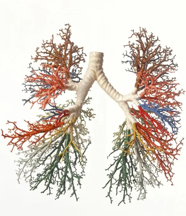 Gerahmter Druck : Modell der Äste des Bronchientrees Gerahmter Druck : Modell der Äste des Bronchientrees