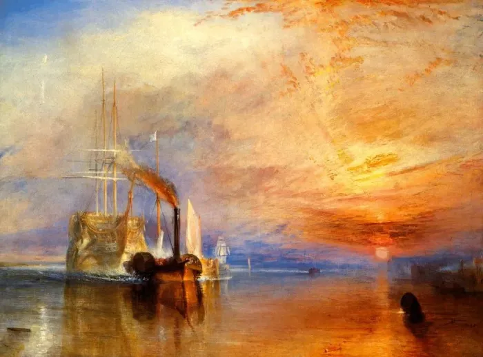 Gerahmter Druck : Der Kampfende Temérair, 1839 n. Chr