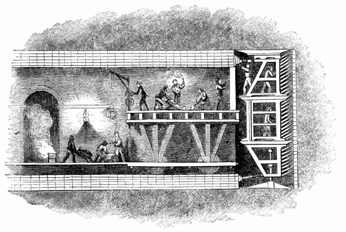 Gerahmter Druck : Abschnitt des Thames-Tunnels (1825-1843) Gerahmter Druck : Abschnitt des Thames-Tunnels (1825-1843)