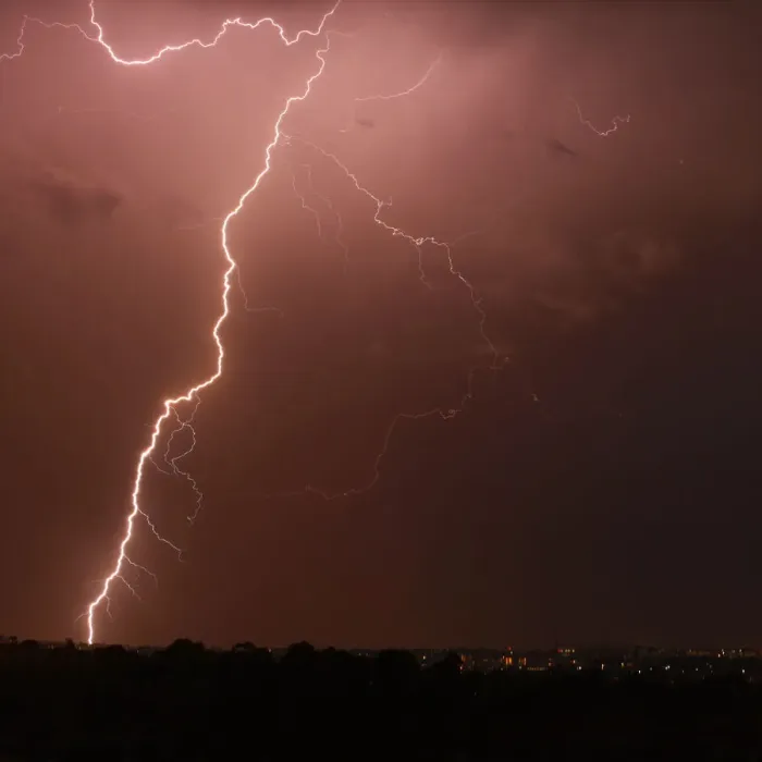 Gerahmter Druck : Lightning. Zündung in Sydney