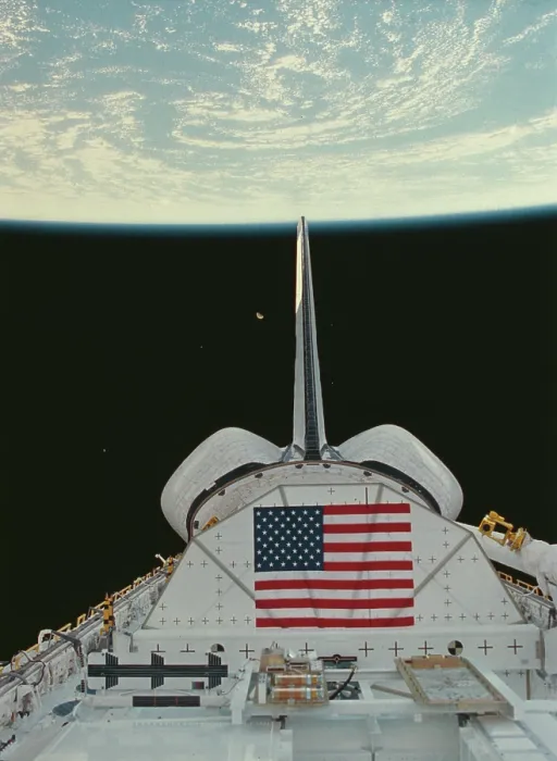 Gerahmter Druck : STS-8 - Space Shuttle Challenger Gerahmter Druck : STS-8 - Space Shuttle Challenger