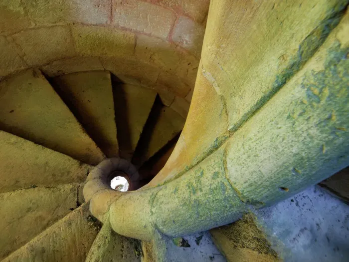 Gerahmter Druck : Fibonacci. Rundstiege im Zisterzienser-Monastiz von Santa María del Río Seco Gerahmter Druck : Fibonacci. Rundstiege im Zisterzienser-Monastiz von Santa María del Río Seco