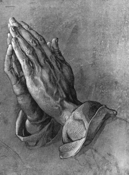 Gerahmter Druck : Die betenden Hände von Albrecht Dürer Gerahmter Druck : Die betenden Hände von Albrecht Dürer