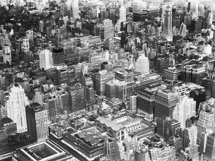 Gerahmter Druck : Luftaufnahme von Manhattan