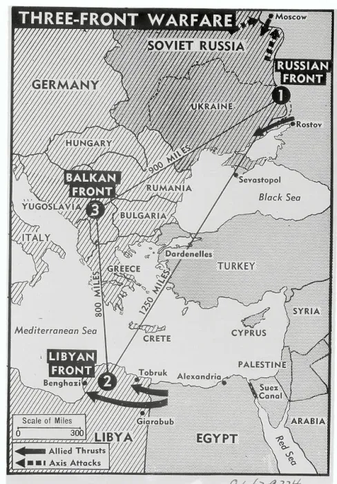 Gerahmter Druck : Karte des Dritten Frontes Gerahmter Druck : Karte des Dritten Frontes