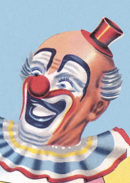 Gerahmter Druck : Kunstwerk eines Clowns Gerahmter Druck : Kunstwerk eines Clowns