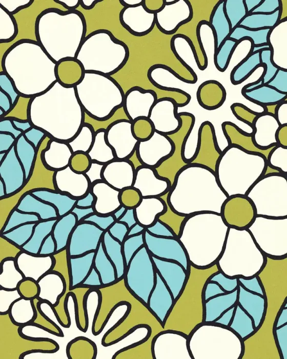 Gerahmter Druck : Blumenmuster in Aquarellmalerei