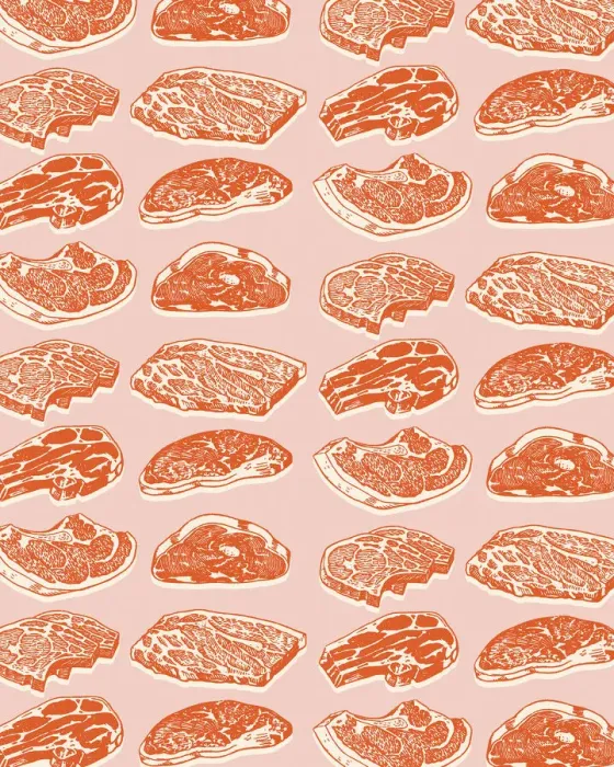Gerahmter Druck : Musterfleisch Gerahmter Druck : Musterfleisch
