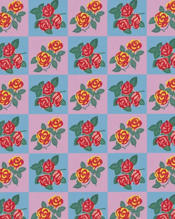 Gerahmter Druck : Blumenmuster