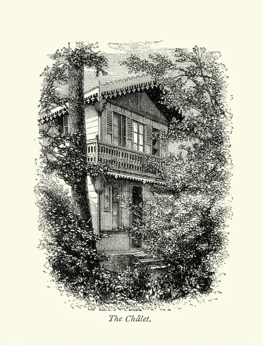 Gerahmter Druck : Der Hütte. Antikes Schneidebild aus dem Forster's Leben von Charles Dickens Gerahmter Druck : Der Hütte. Antikes Schneidebild aus dem Forster's Leben von Charles Dickens