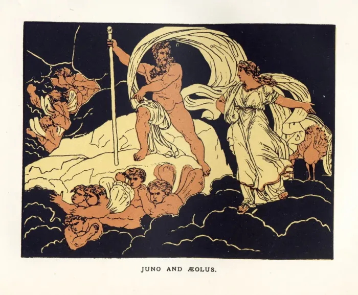 Gerahmter Druck : Zwilling Juno und Aeolus Gerahmter Druck : Zwilling Juno und Aeolus