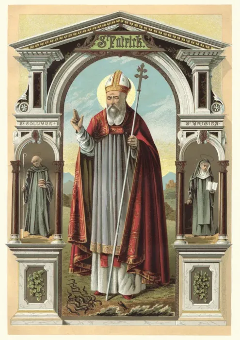 Gerahmter Druck : Heiliger Patricius Gerahmter Druck : Heiliger Patricius