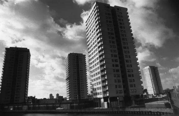 Gerahmter Druck : Hackney Hochhaus Gerahmter Druck : Hackney Hochhaus