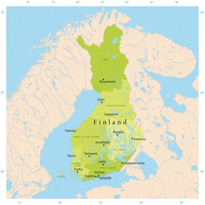 Gerahmter Druck : Finnlands Vektormappe Gerahmter Druck : Finnlands Vektormappe