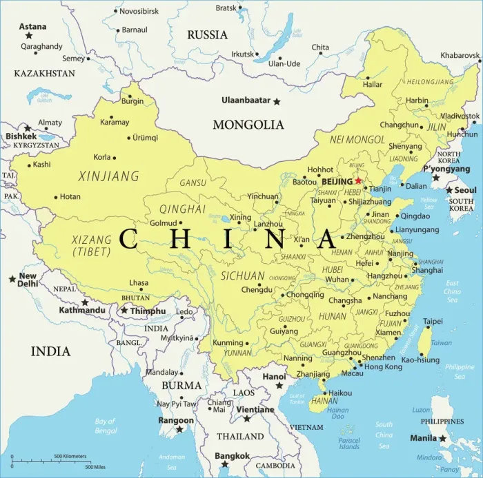 Gerahmter Druck : Chinesische Referenzkarte Gerahmter Druck : Chinesische Referenzkarte