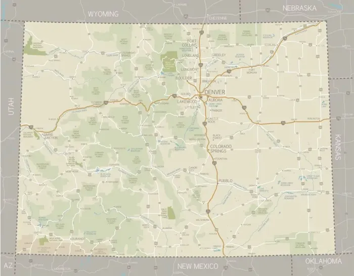 Gerahmter Druck : Kolorado-Atlas Gerahmter Druck : Kolorado-Atlas