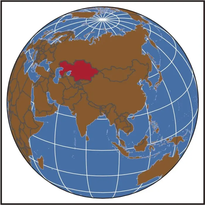 Gerahmter Druck : Kasachstan-Ortfinderkarte Gerahmter Druck : Kasachstan-Ortfinderkarte