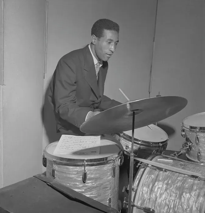 Gerahmter Druck : Max Roach 1951 Gerahmter Druck : Max Roach 1951