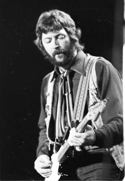 Gerahmter Druck : Eric Clapton auf der Bühne.
