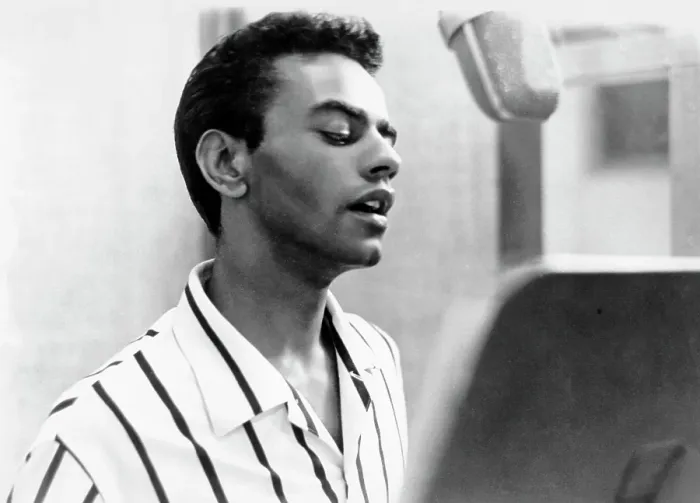 Gerahmter Druck : Johnny Mathis Im Studio