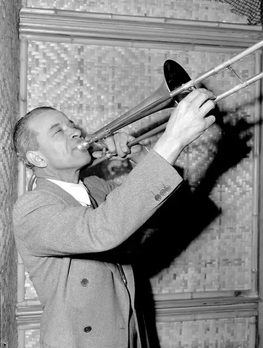 Gerahmter Druck : Kid Ory Im Studio Gerahmter Druck : Kid Ory Im Studio