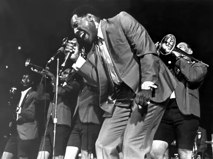 Gerahmter Druck : Otis Redding singt. Gerahmter Druck : Otis Redding singt.