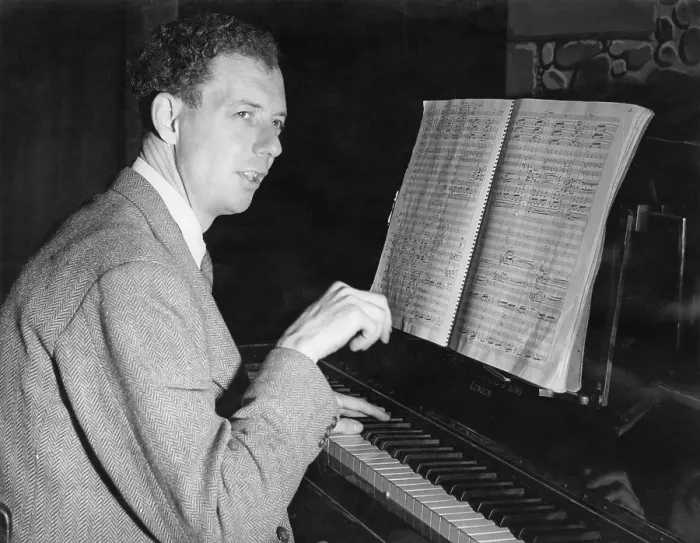 Gerahmter Druck : Benjamin Britten Gerahmter Druck : Benjamin Britten